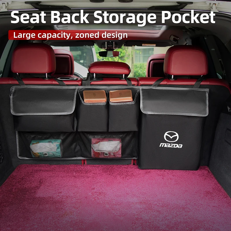 Car Seatback Organizer Tools Storage Bag Trunk Stowing Pocket For Mazda 6 3 CX5 5 2 323 CX7 Demio Atenza Axela MX30 CX30 CX3 CX9