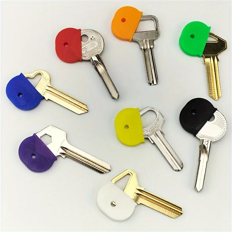 5/10pcs Colorful Elastic Key Covers Durable Traction Protective Key Caps for Easy Identification And Key Light-Up