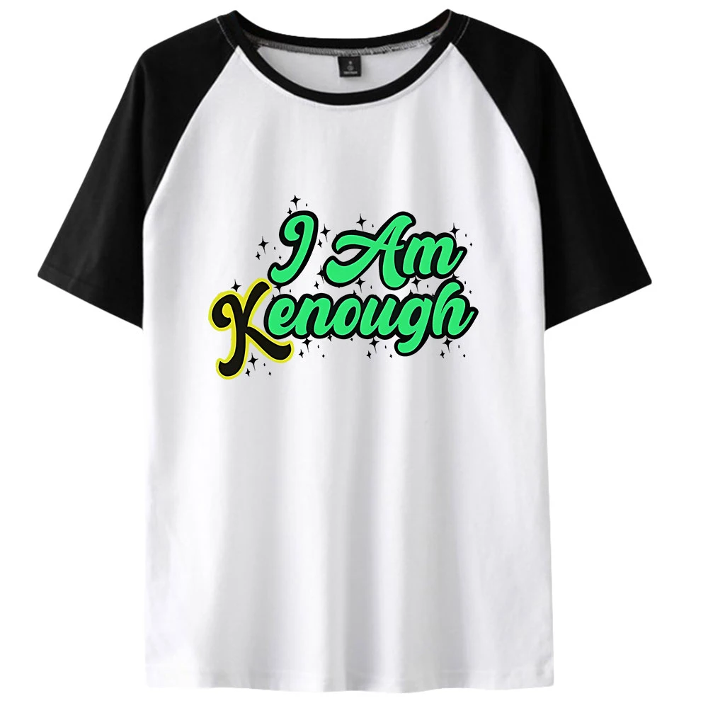 Kpop I Am Kenough T Shirt Men Summer Tops Women T-shirt Raglan Short Sleeve Fashion Tees Women Round Neck Tops Casual Streetwear