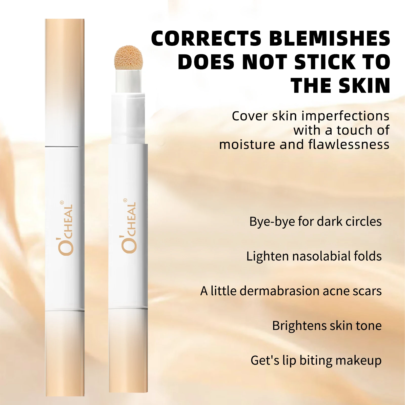 Ocheal 3 Color Face Foundation Concealer Pen Long Lasting Waterproof Corrector Contour Concealers Stick Cosmetic Makeup