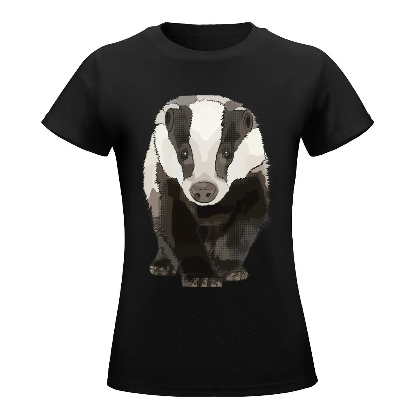 Badger by www.BeeFoxTree.com T-Shirt cute clothes Blouse workout shirts for Women loose fit