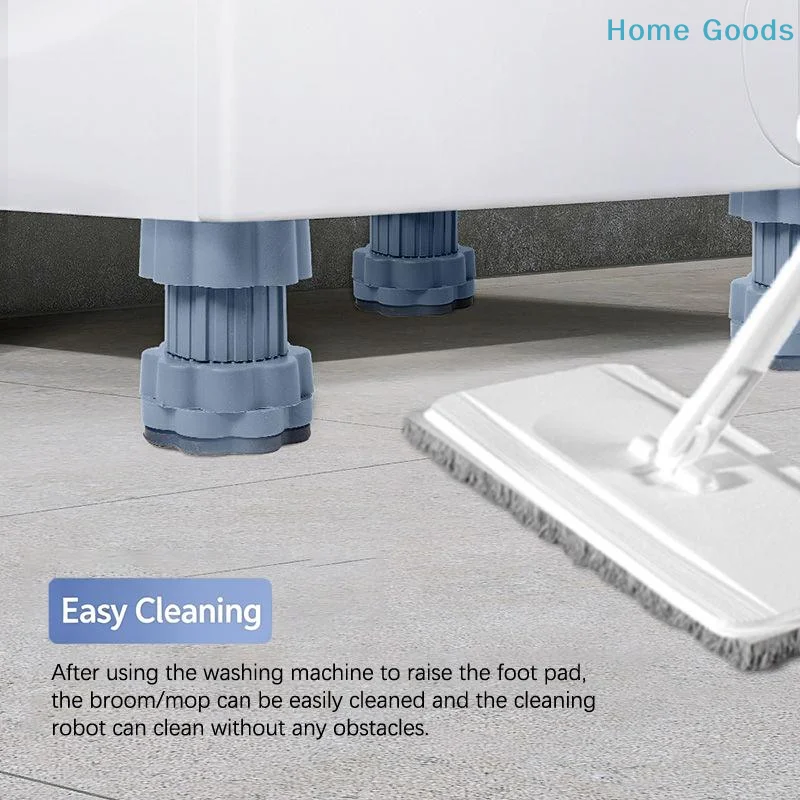1/4PC Multi-Functional Universal Furniture Washing Machine Shockproof Pad Adjustable Anti-Slip Anti Vibration Mat Foot Pad
