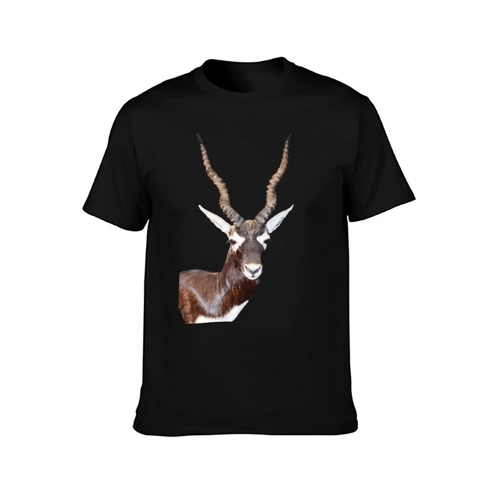 Texas Blackbuck Antelope - photo by Dody Denman T-Shirt Summer Casual Cotton Tee Oversized Streetwear Tops Unisex Men Women