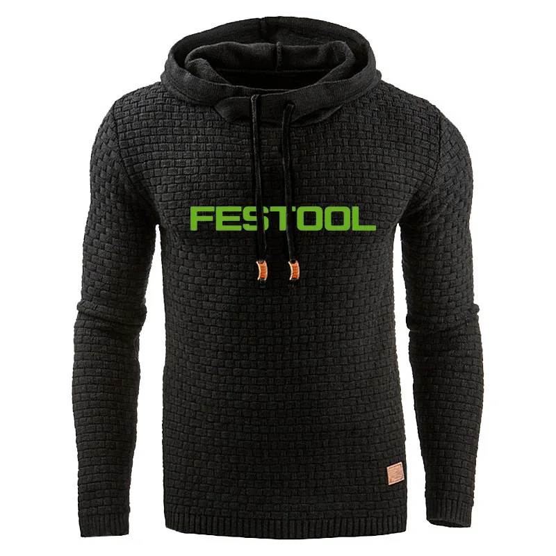 Oversized hoodie Hip hop men's Sweatshirt Festool tools print CasuaL High quality Plaid Y2k men's clothing autumn hoodie top