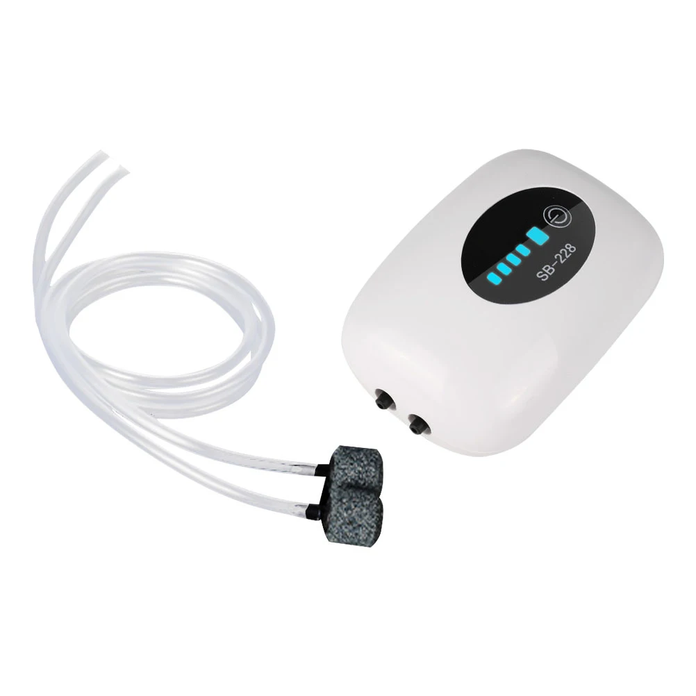 

Portable Oxygen Pump Tank Electric Air Plastic Silent Rechargeable Aerator Aquarium Air Pump Tank Accessories Suitable Different