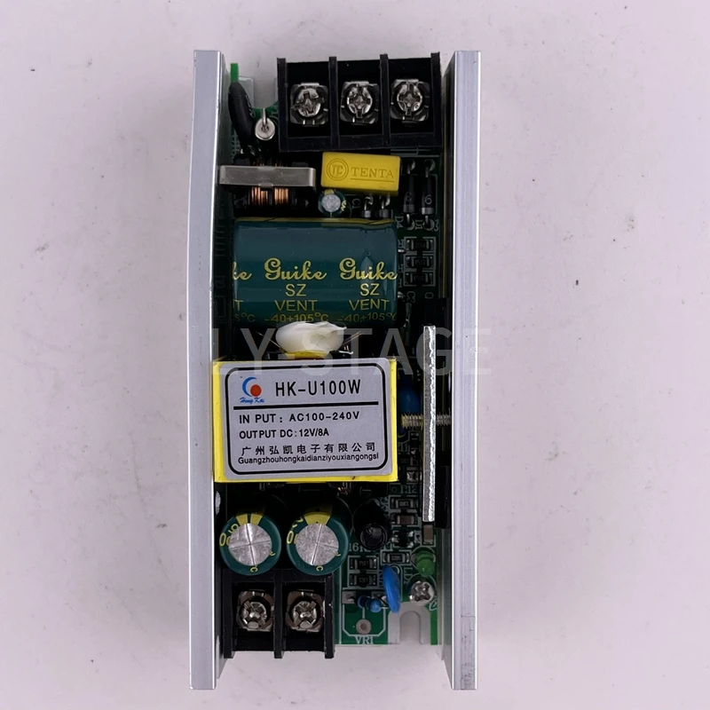 

HK-U100W 12V Мини-светодиодный светильник с подвижной головкой для сценических эффектов HK-U100W 12V 100w Источник питания