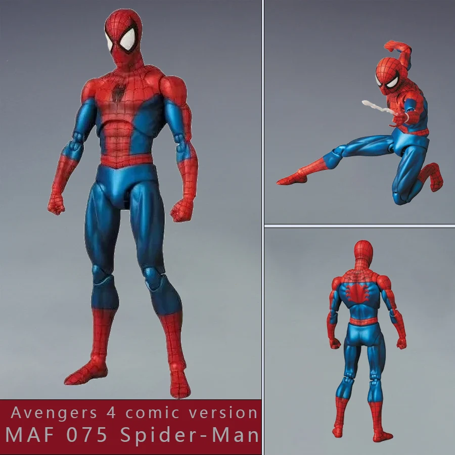 Avengers 4 Comic Version MAF 075 Spider-Man Movable Doll Model Ornaments Hand-made Ornaments Pvc Statue Toy Boy Gift