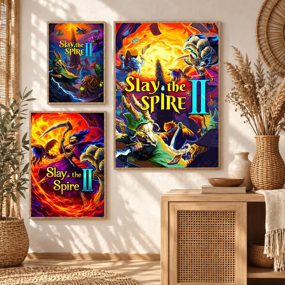Strategic Game S-Slay the Spire 2 Poster Premium Modern Waterproof Wall Art Pictures for Bedroom Living Room Bar Decor