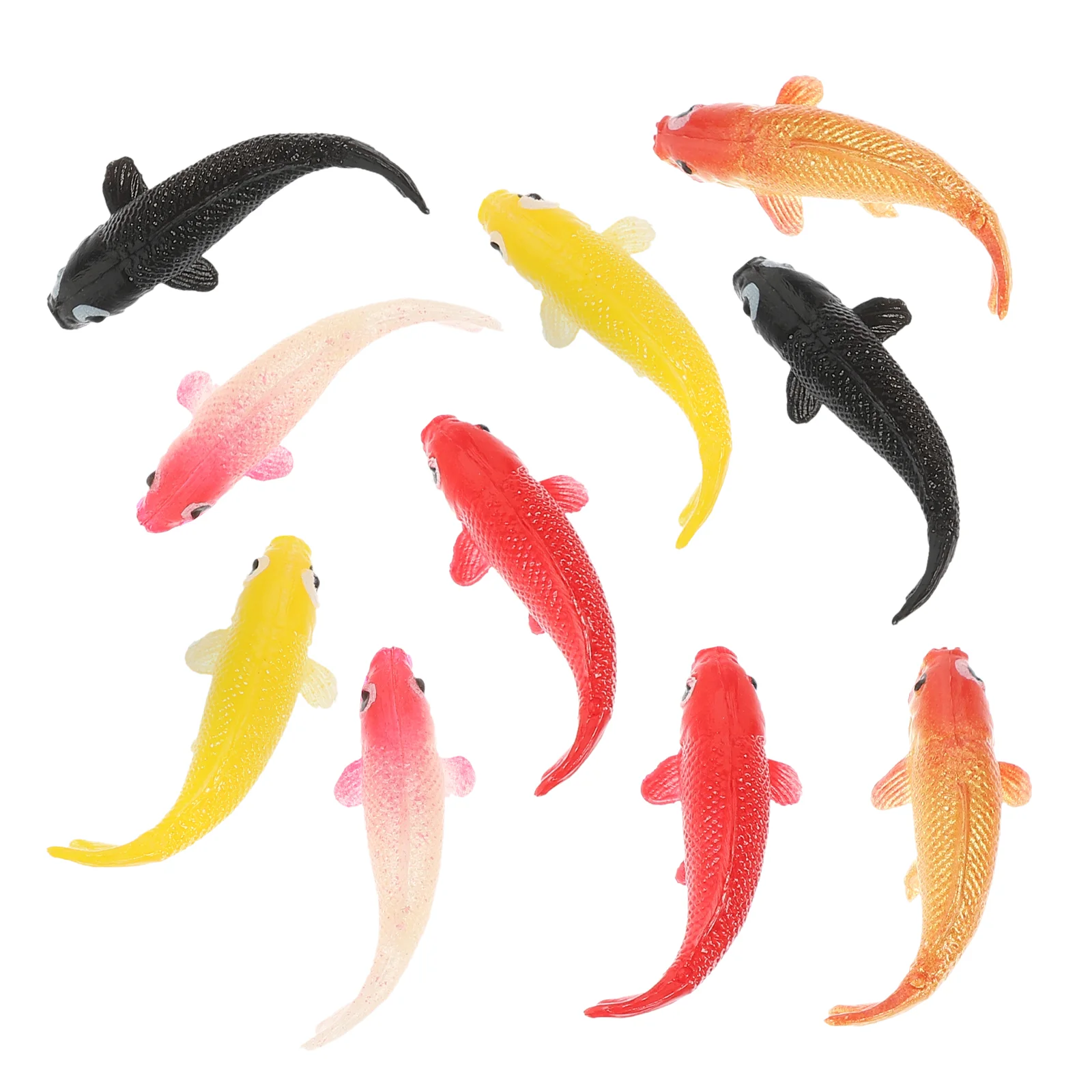 10 Pcs Simulated Fake Fish Simulation Goldfish Model Decor Decorative Figure Aquarium Lovely Tank Ornaments Toys