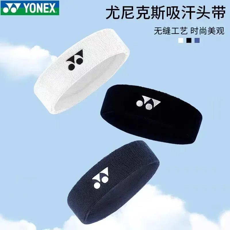 YONEX Badminton Tennis Sports Turban Headband Fitness Sweat-absorbent Non-slip Thickened Belt Yoga Basketball Running Scarf