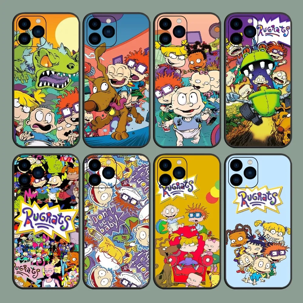 Cartoon R-Rugrats Phone Case For iPhone 8 11 12 13 14 15 Mini X XR XS PRO MAX Plus Shell