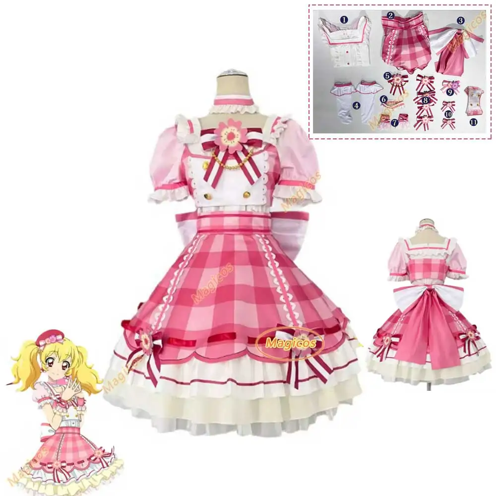 costume-de-cosplay-anime-aikatsu-hoshimiya-ichigo-robe-de-princesse-a-grille-rose-jupe-lolita-pour-femme-costume-mignon-de-fete-d'anniversaire-d'halloween