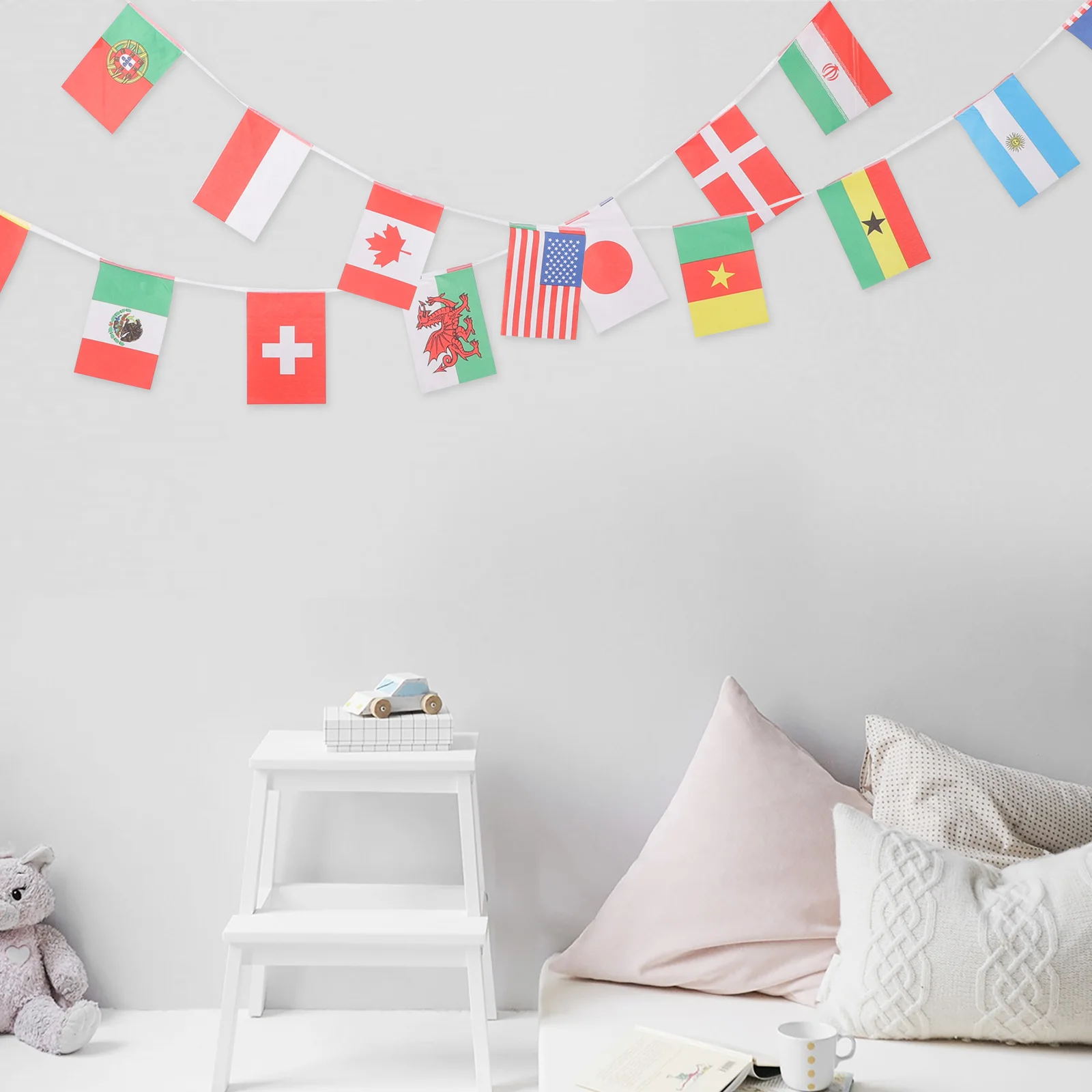 

String Flag International Bunting Banners Flags Decor Bar Decoration Country Football