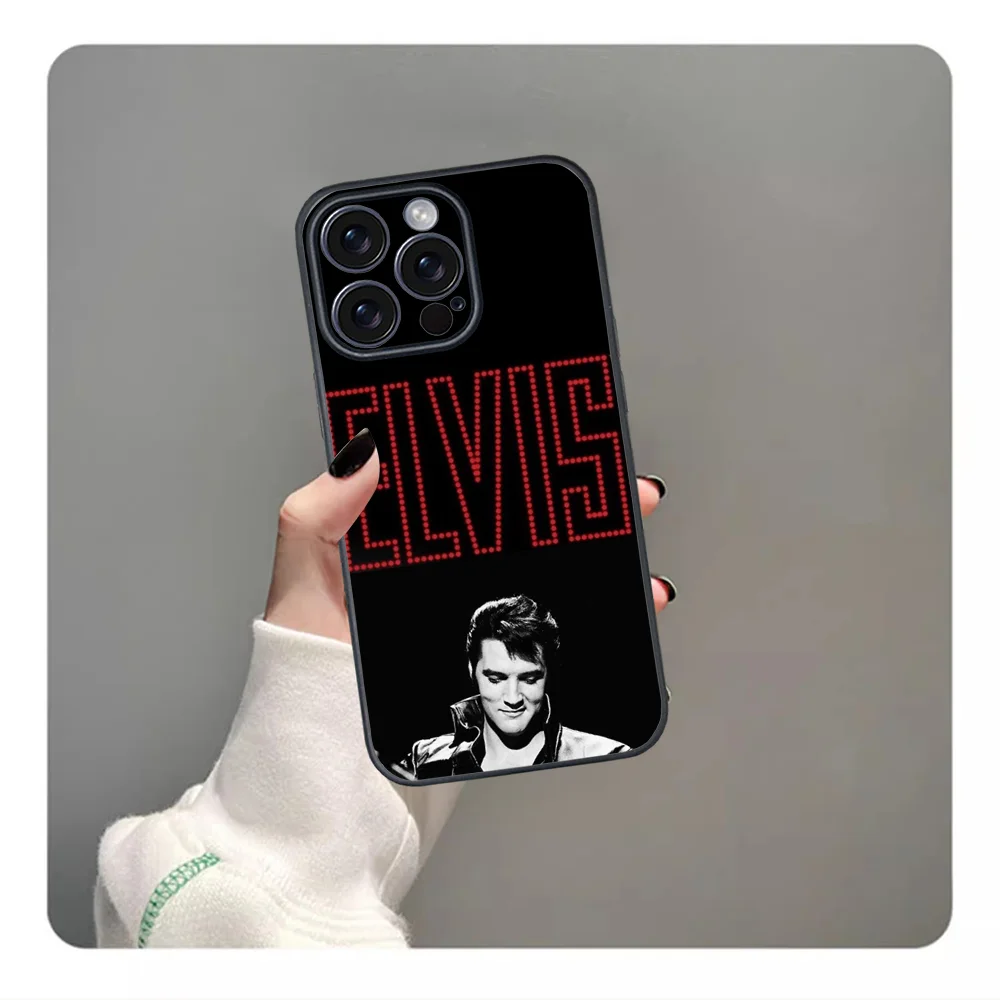 Cat King E-Elvis Presley Singer Phone Case For iPhone 16 15 14 13 12 11 PRO MAX PLUS Mini TPU Soft to  Skin-friendly case