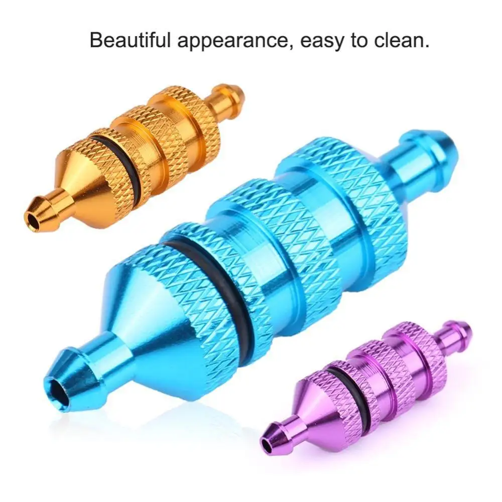 RC model metal fuel filter，Professional HSP RC Fuel Filter Aluminum Alloy Oil Nitrogen Fuel Filter