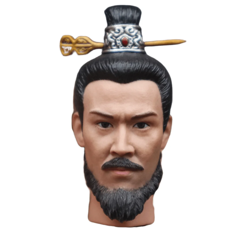 1/6 Scale Head Carving Ying Zheng  First Emperor Ancient China Male Soldier Model PVC Long Neck 12 Inch Action Figure Body Doll