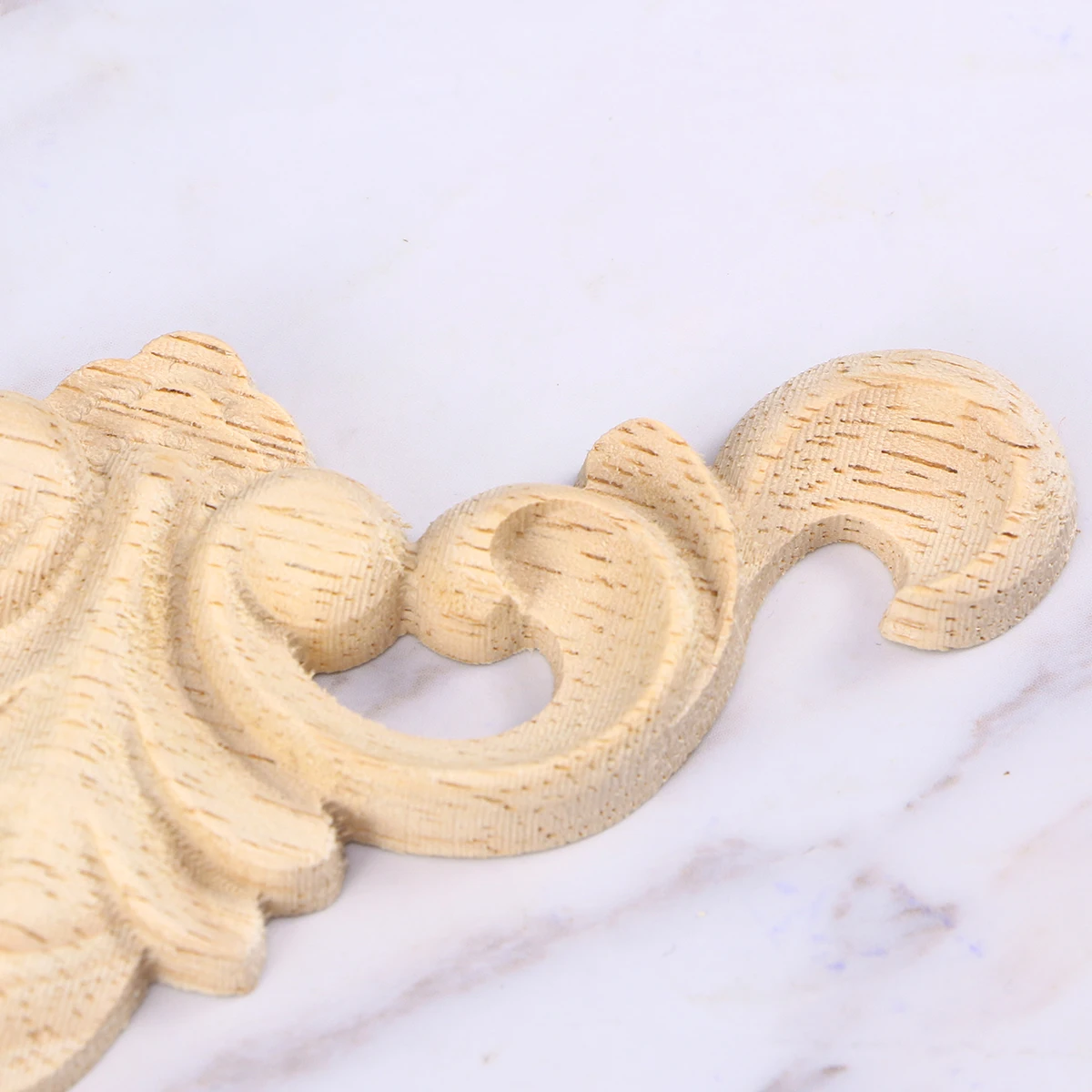 

4Pcs Unpainted Wood Applique Carved Onlay No Tools Needed Exquisite Decorative Frames for Home Furniture Wood Onlay