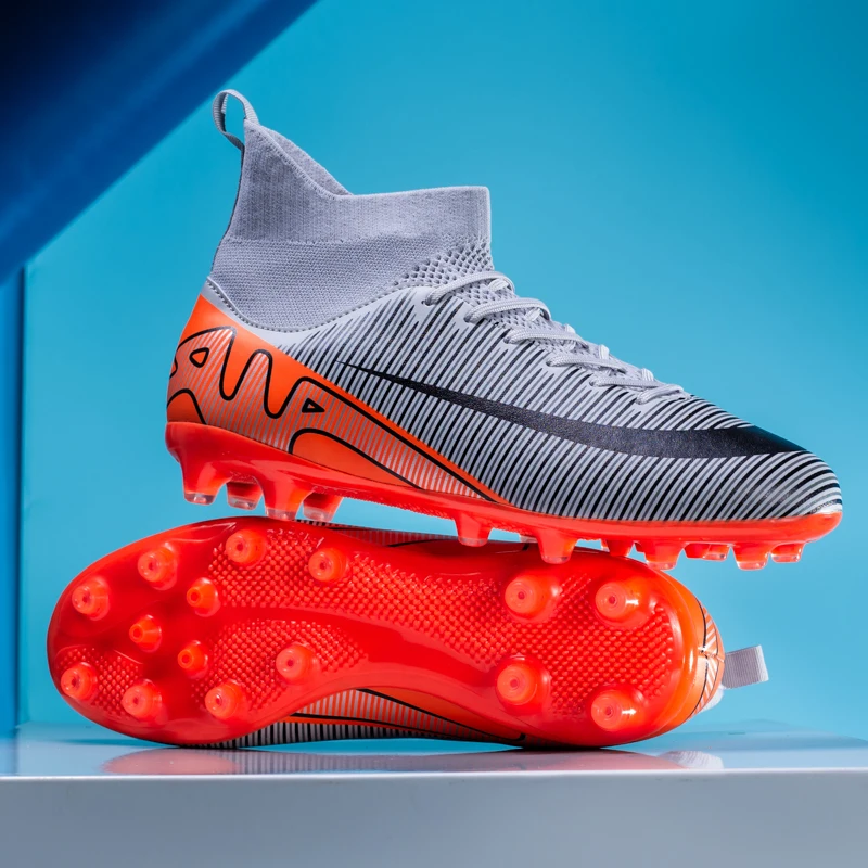 Adult Soccer Cleats Men Lightweight Football Boots Breathable Professional Sneaker Sport Athletic Ground Football Shoes