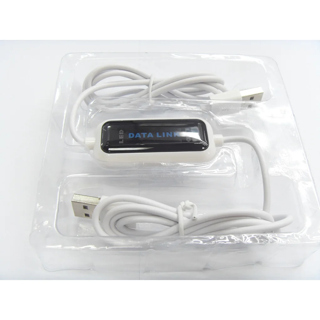 High Speed USB 2.0 Data Cable Share Link Music Video File Transfer Bridge Between 2 Computer LED PC to PC Datalink