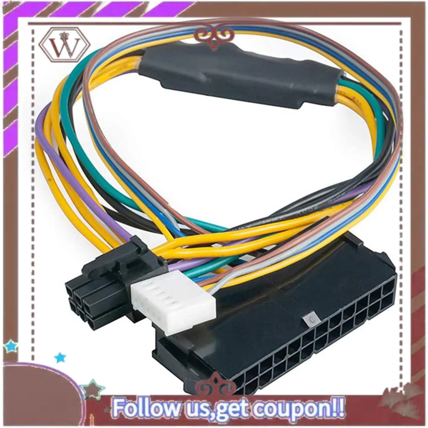 ABBG-2X ATX Main 24Pin Female To 6Pin Male 6Pin PCI-E PSU Power Adapter Supply Cable Connector For HP Elite 8100 8200