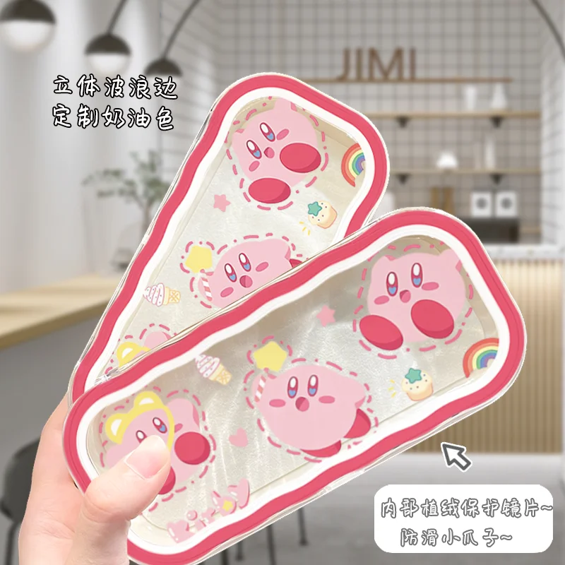 

Kirby glasses case, portable and pressure-resistant, for prescription glasses or sunglasses, cartoon fun gift to give