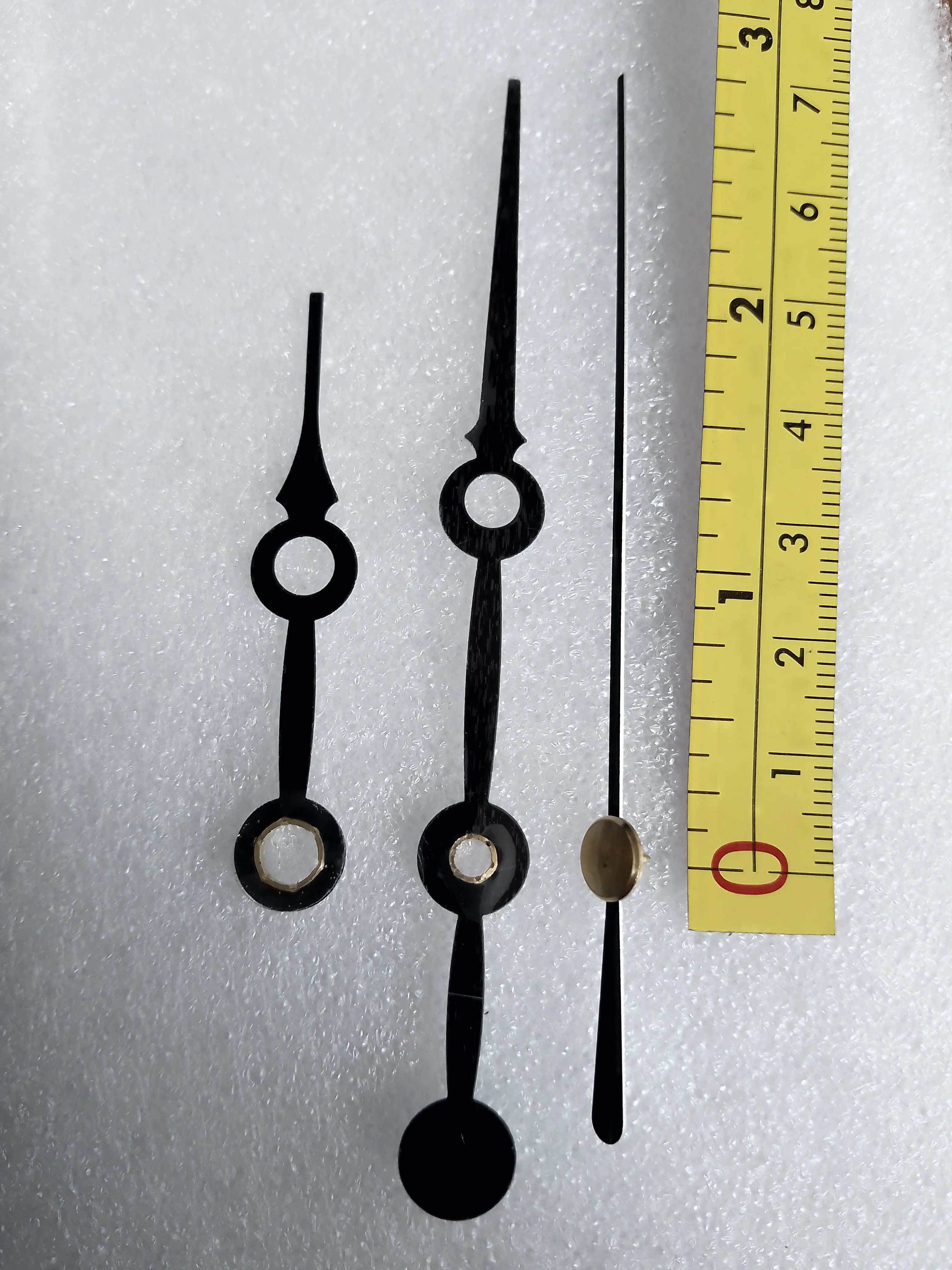 1set Shaft Black Short Hands 1#(Just Hands) DIY Quartz Clock Accessory Metal Aluminum High Quality Kits