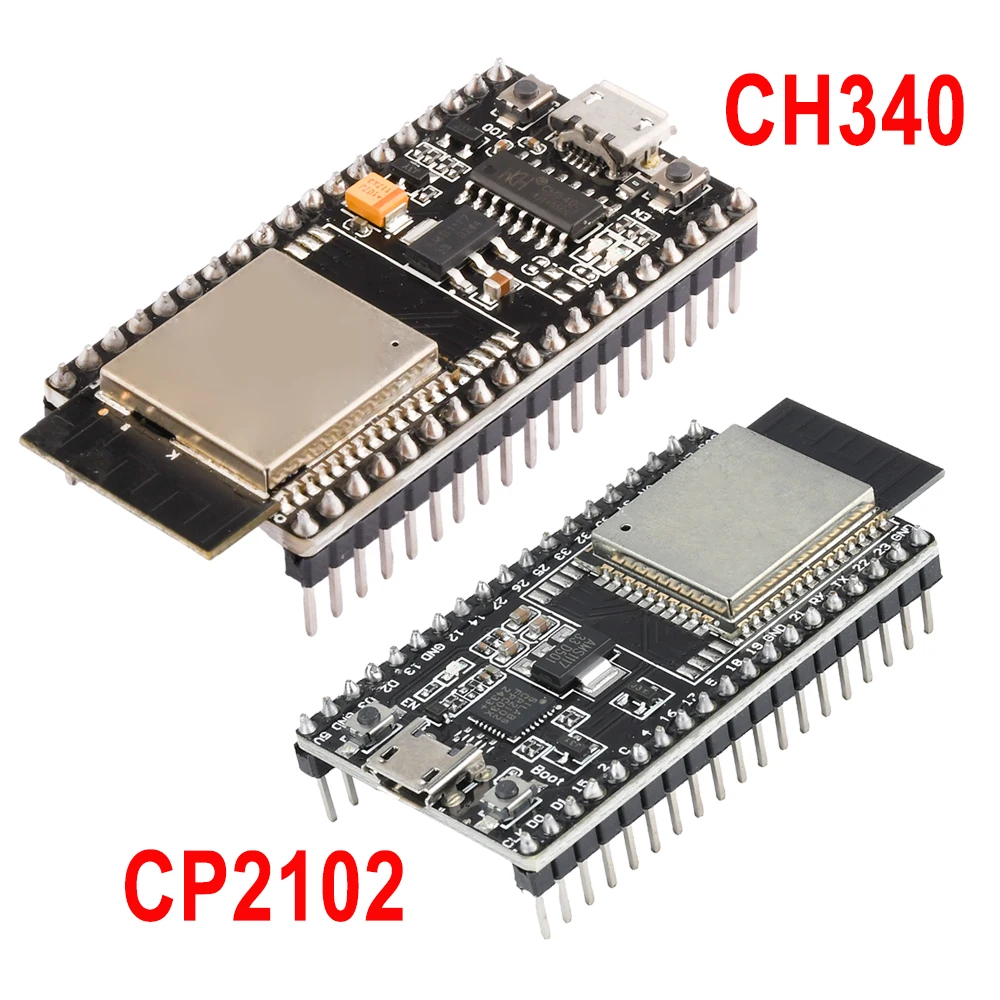 المصغّر USB ESP32-DevKitC-32E واي فاي BT تطوير لوحة تركيبية 4Mb CP2102 CH340 سائق رقاقة 38 دبوس لحام على متن PCB هوائي