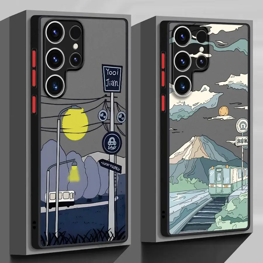 Artistic Scenery Case for Samsung Galaxy S26 S24 Plus S22 S23 FE Note 20 Ultra 10+ S25 Ultra S20 S21 Phone Cover