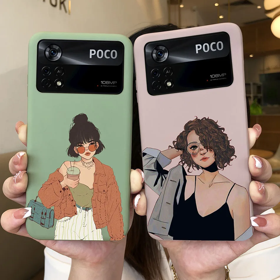 For POCO X4 Pro 5G Case Cute Cat Women  Love Heart Avocado Butterfly Flower Silicone For Xiaomi Poco X4 X 4 PocoX4 Pro X4Pro 5G