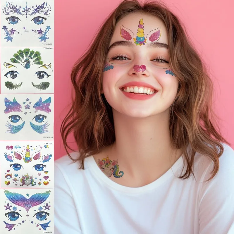 Waterproof Temporary Butterfly Tattoo Stickers for Kids Colorful Face Body Art Non Toxic Skin Friendly Long Lasting Daily Party view 3