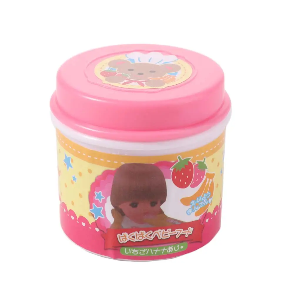 

Simulation Pudding Feeding Set Role Play Early Education Strawberry Pudding Pink Jelly Food Feeding Play House Children's