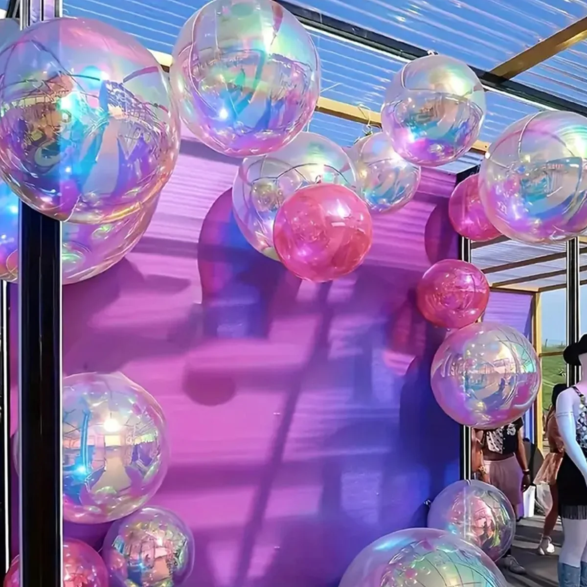 10 Stück Bunte 10 Zoll 4D Runde Aluminiumfolienballons für Hochzeiten, Geburtstage, Feiertage und Funkelnde Partydekoration – Detail 6