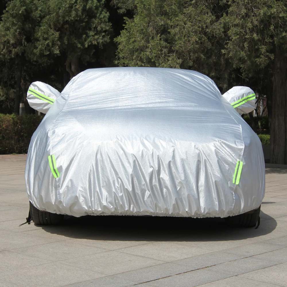 Car Cover Sunshade Add Cotton PVC Four Season Universal Outdoor Snow Ice Hail Waterproof Dustproof Sun Shade Anti-UV Car Cover