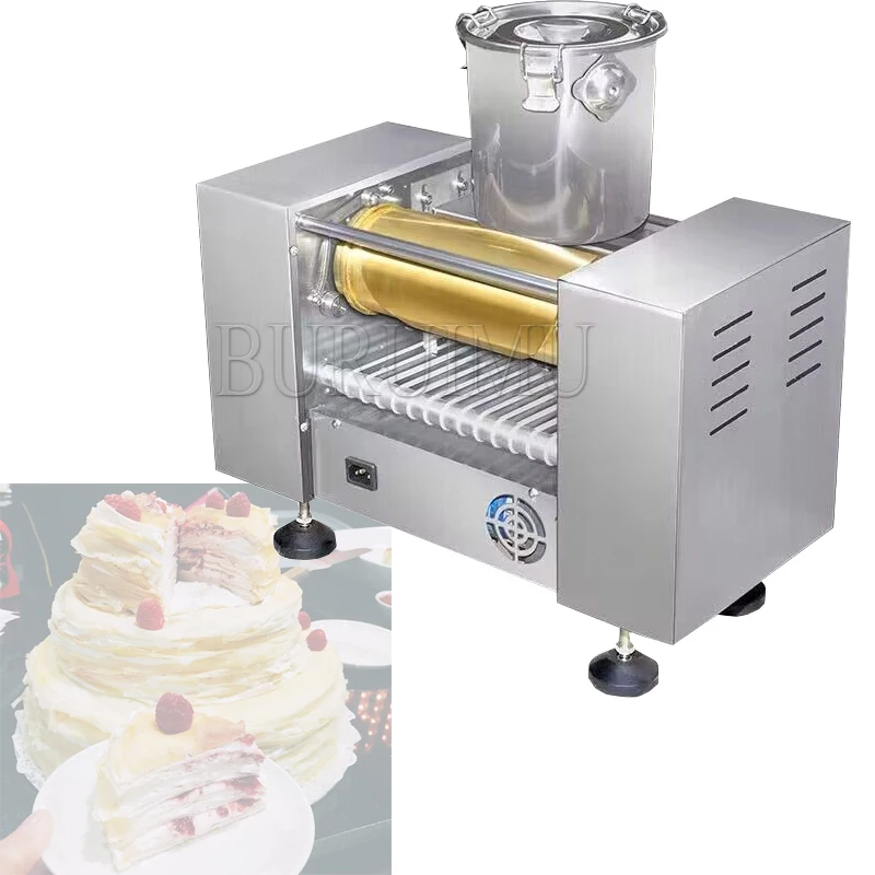 

Commercial 6/8 inch Pizza Peel Machine Electric Pancake Crepe Maker Roast Duck Pie Machine Thousand Layer Cake Maker