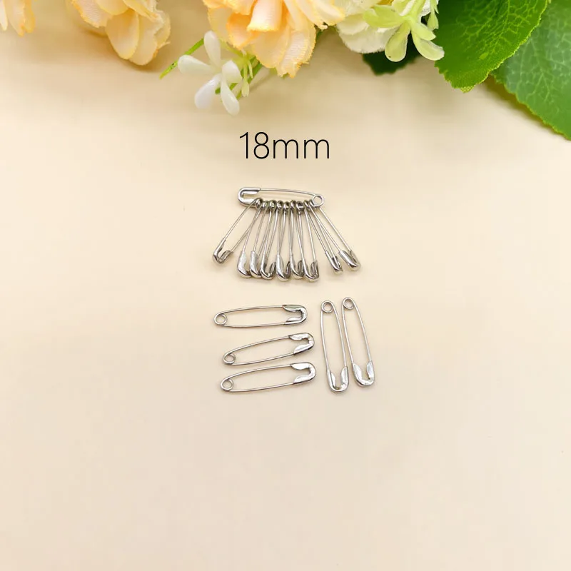 200pcs Black/Silver/Golden Accessories Safety Pins Wedding for Jewelry Making Mini Safety Pins 18mm Safety Pind Pins Pincushions