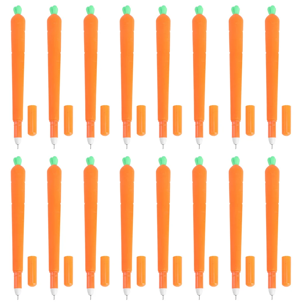 

24Pcs Carrot-Shaped Gel Pens Cute Asian Style Ink Pen for Creative Writing School Projects Office Use Aesthetic Stationery Gift