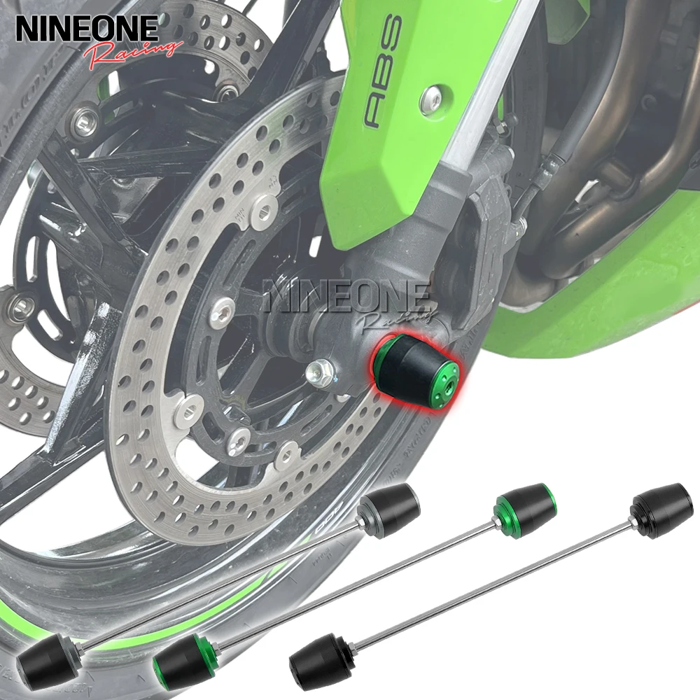 Защитный слайдер передней оси мотоцикла для Kawasaki Ninja ZX-4R ZX-4RR ZX-25R, алюминиевые шпульки из POM, защита вилки колеса от повреждений.