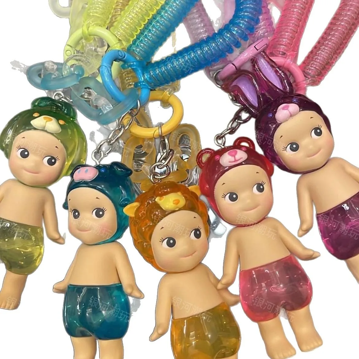 أنيمي لطيف ورائع دمية تمثال المفاتيح الزخرفية قلادة لعبة عصرية تمثال هدية عيد ميلاد