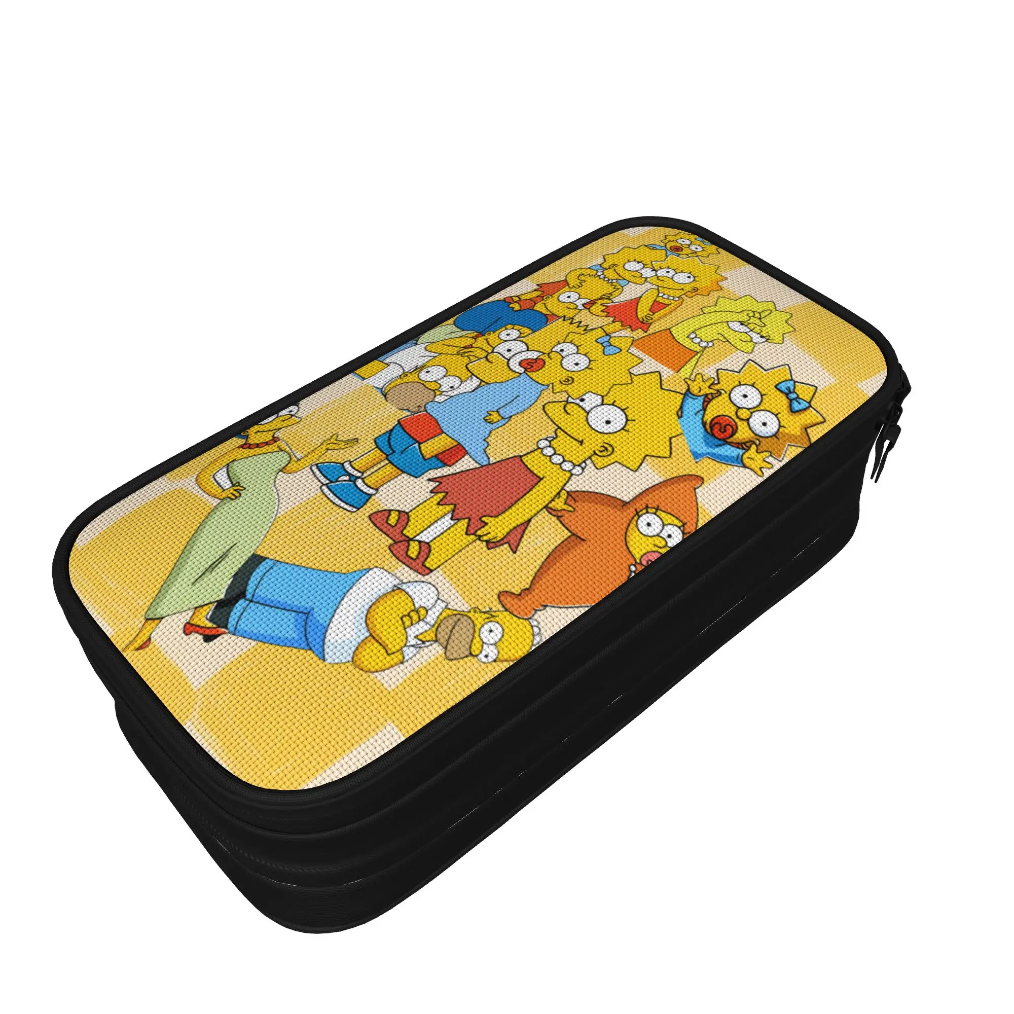 Cool Pencil Case S-Simpsons Family Cartoon Funny Pencil Box  School Pencil Cases Boy Girl Zipper Graphic School Stationery