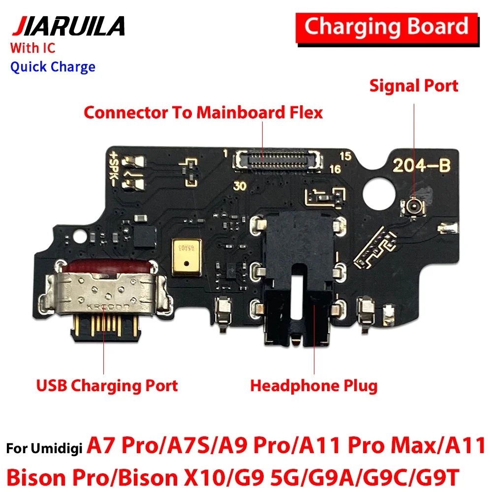 10 SZT. Złącze USB do ładowania, port dokujący, kabel flex do umidigi A7 Pro/A7S/A9 Pro/A11 Pro Max/A11Bison Pro/Bison X10