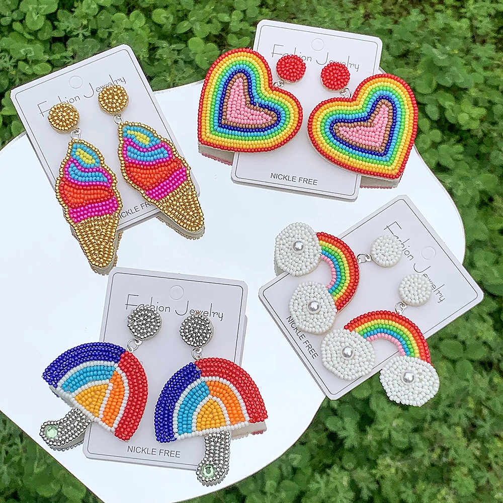 Rainbow Earrings Be…