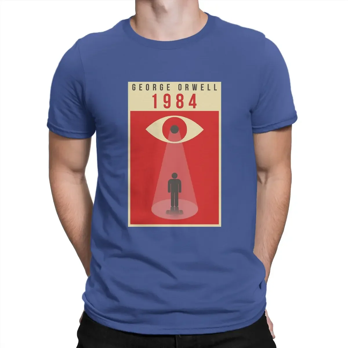 heavyweight 1984 Essential Men T Shirt Author George Orwell Vintage Tee Shirt Short Sleeve Round Neck Pure Cotton Gift Clothes