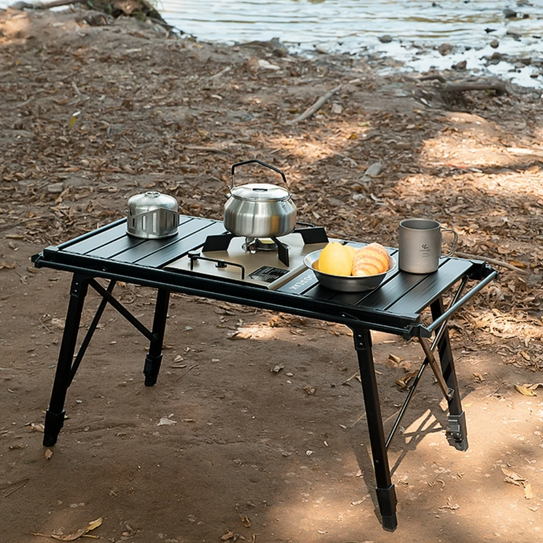 

Camping IGT Table Portable Adjustable Picnic Barbecue Table Lightweight Aluminum Alloy Table Outdoor Folding Egg Roll Table