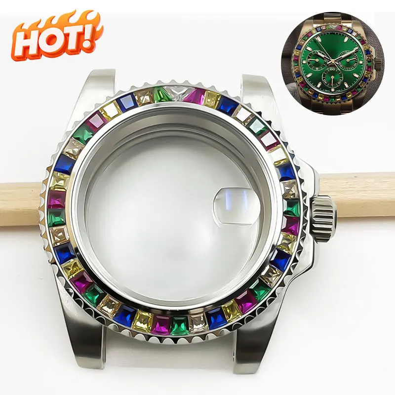 

Корпус с бриллиантами из нержавеющей стали 316L, сапфировое стекло, подходит для NH35A/NH36/4R35A 4R36A, механизм 1 запасные части, водонепроницаемые аксессуары