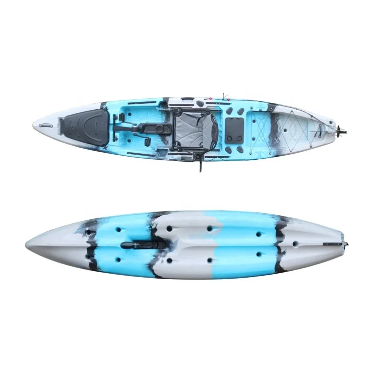 

powered fishing kayak with foot pedal drive and rudder