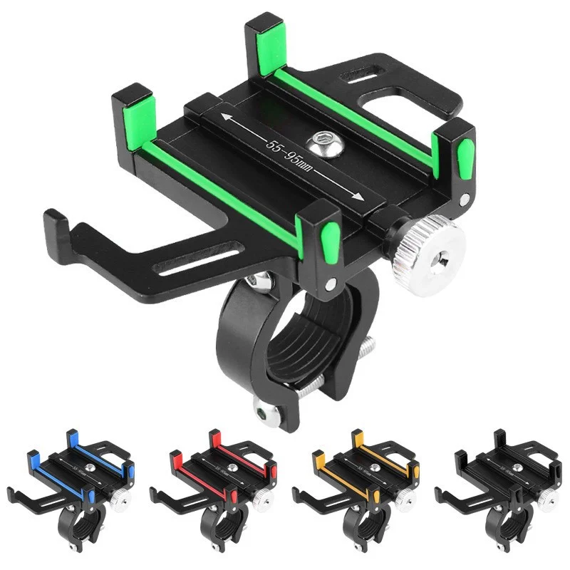 

Bicycle Phone Holder Motorcycle Electric Bicycle Phone Aluminum Alloy Bracket Five Claws Mechanical Bike Phone Holder