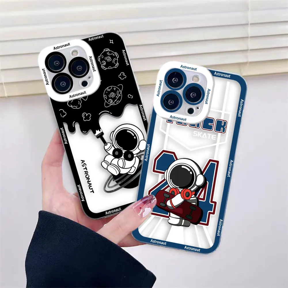 

Cartoon Cool Space Astronaut Cover Angel Eyes Phone Case For Xiaomi POCO X5 X4 X3 NFC GT M4 M3 11T PRO LITE NE 4G 5G Case Funda