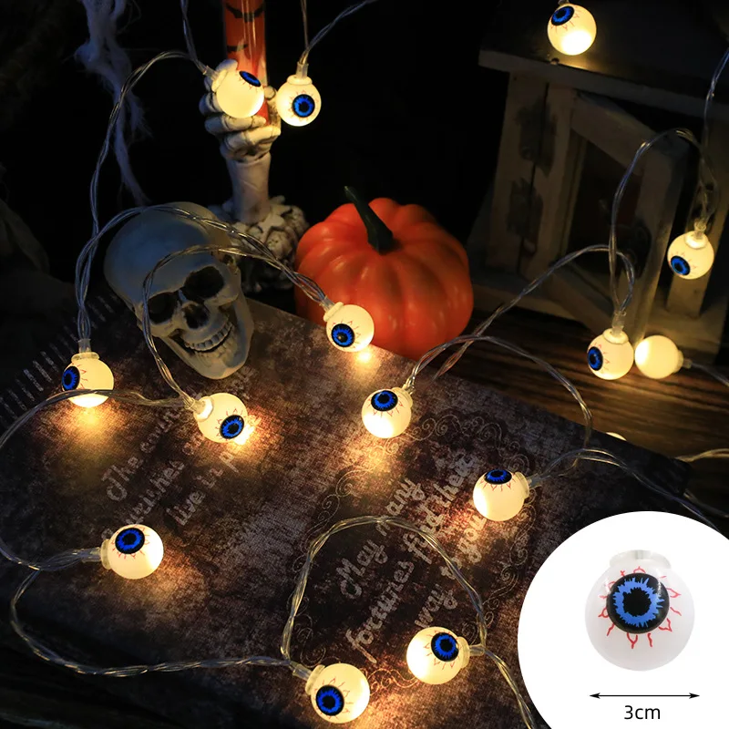 Y2K Halloween Decoration LED String Lights New Year Party Indoor Atmosphere Room Battery Lights Outdoor Festival Waterproof 240