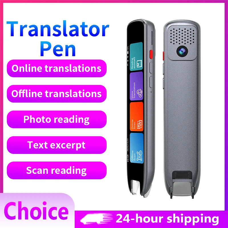 Stylo traducteur intelligent avec scanner, 142 langues, traduction de texte et de parole, enregistrement vocal, traducteur vocal hors ligne pour les voyages