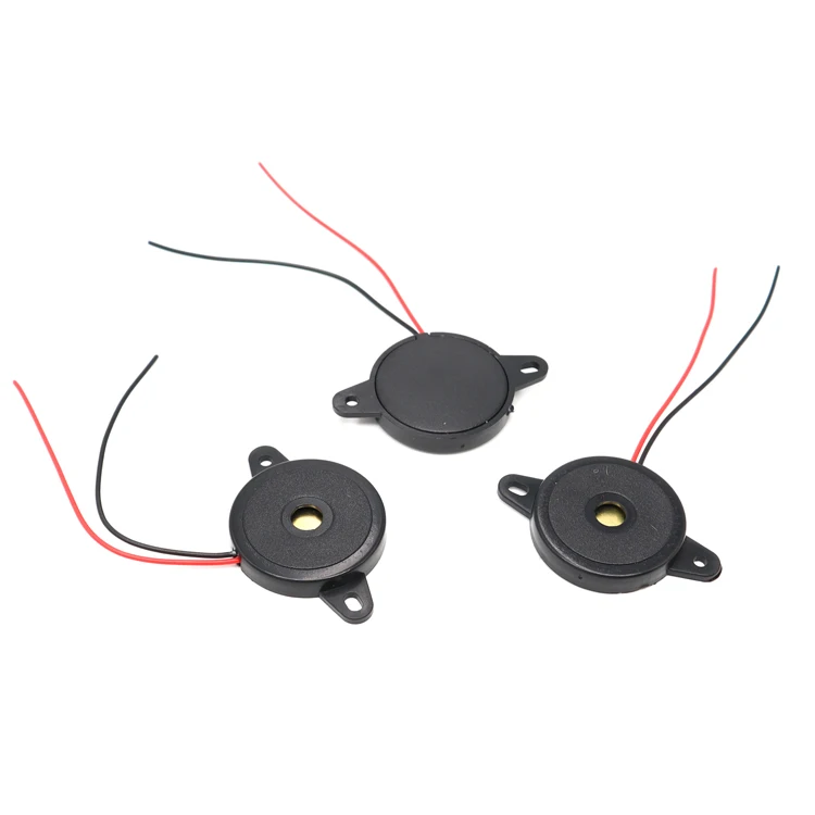 5PCS Enclosed Piezo Buzzer  Element W/Wires Siren Ringing 22 x 4mm